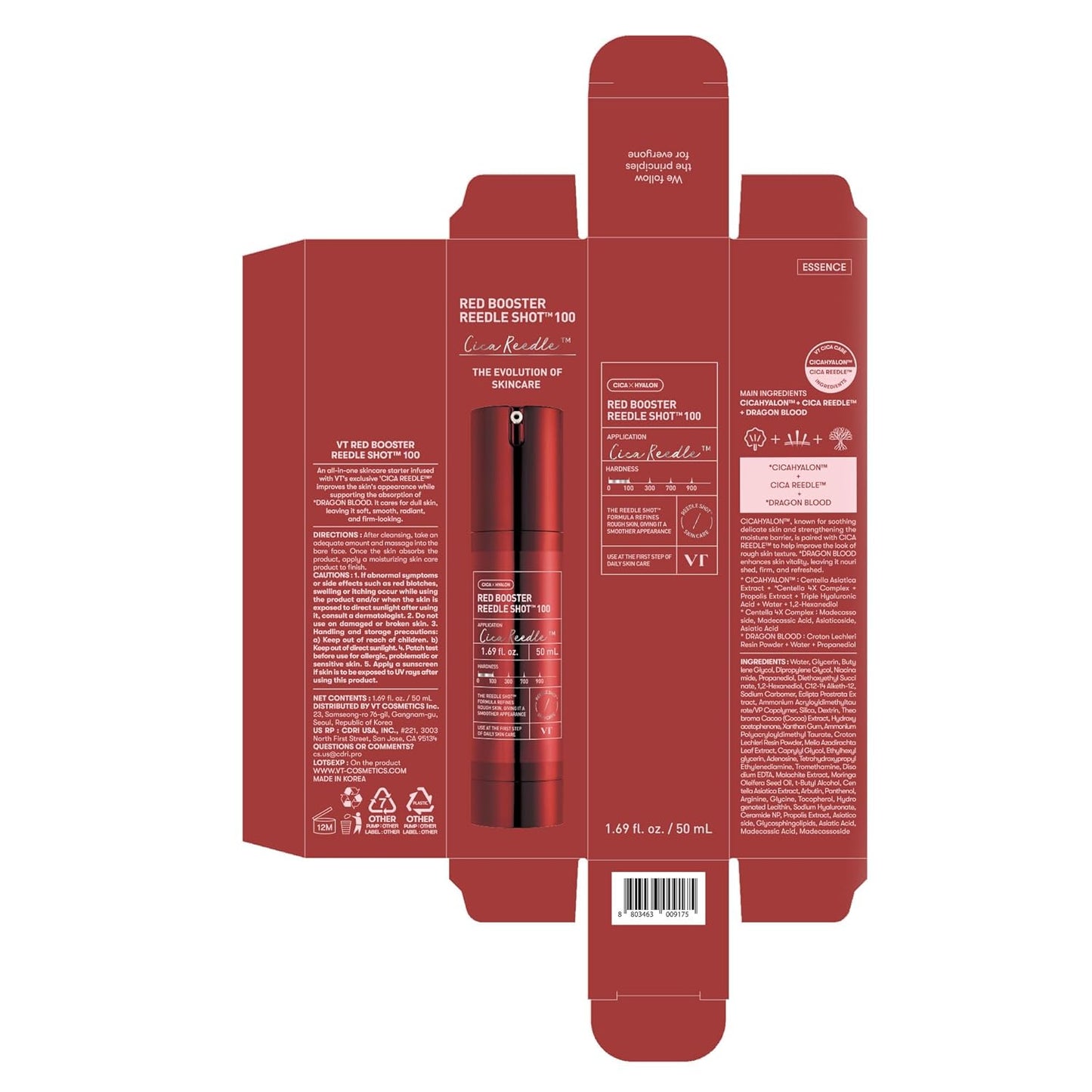 VT – Red Booster Reedle Shot 100hL 50ml