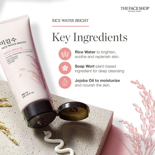 The Face Shop - Rice Water Bright Cleansing Foam 300ml