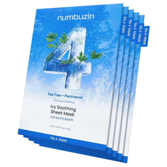 Numbuzin – No. 4 SOS Icy Soothing Sheet Mask 1P 27ml