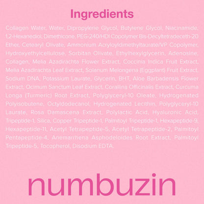 Numbuzin – No.2 Rose PDRN Collagen Plumping Mask Sheet