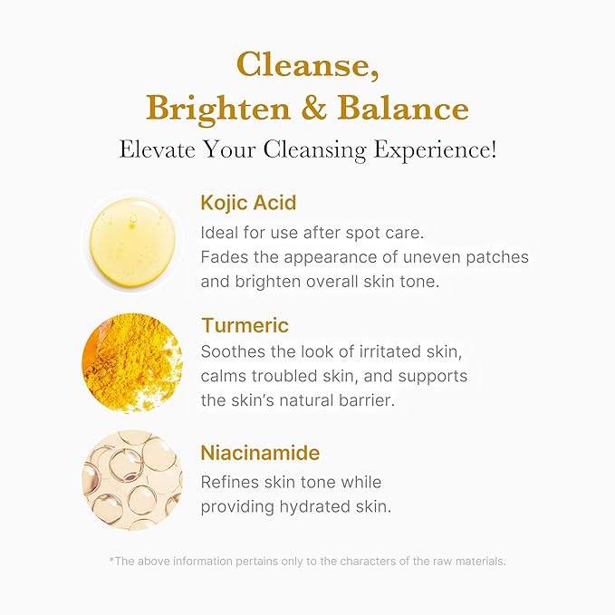 Medicube – Kojic Acid Turmeric Toning Cleanser 120g