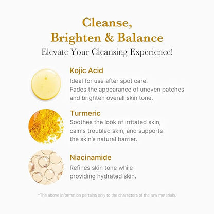 Medicube – Kojic Acid Turmeric Toning Cleanser 120g