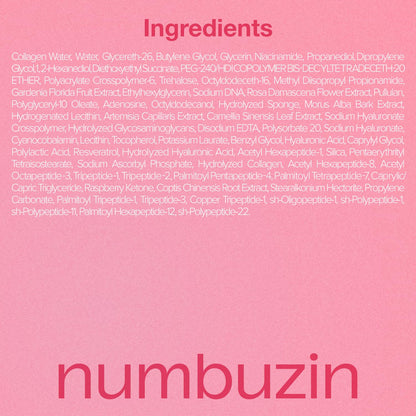 Numbuzin – No.2 Rose PDRN Collagen 2X Plumping Serum 30ml