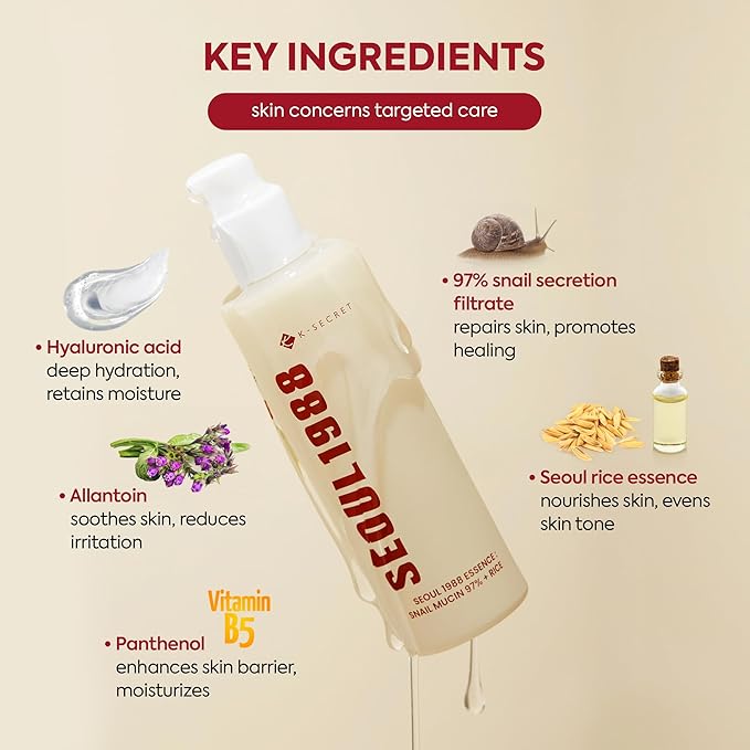 K-Secret – Snail Mucin 97% + Rice Essence 100ml