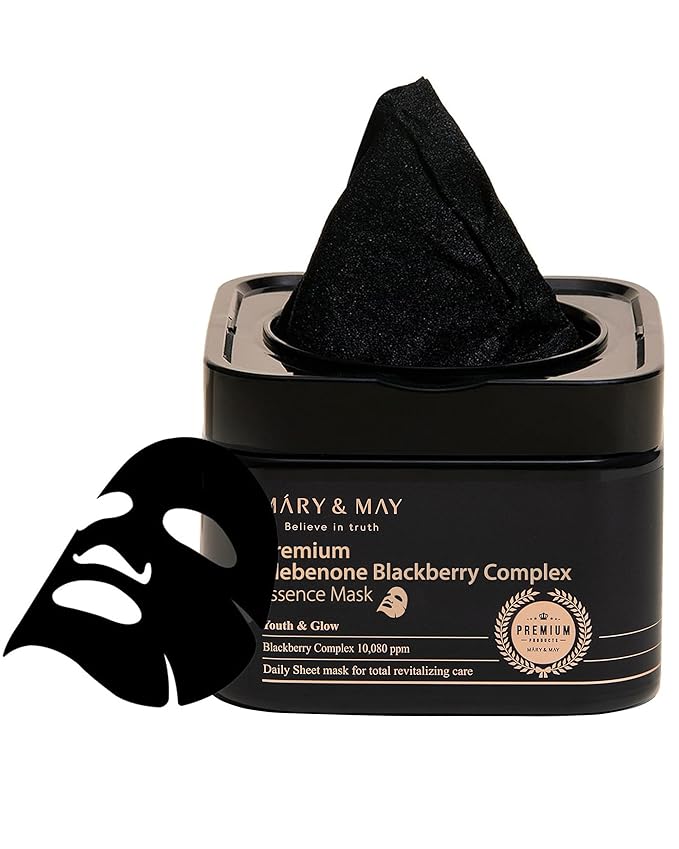 Mary & May – Idebenone Blackberry Complex Essence Mask 20ea