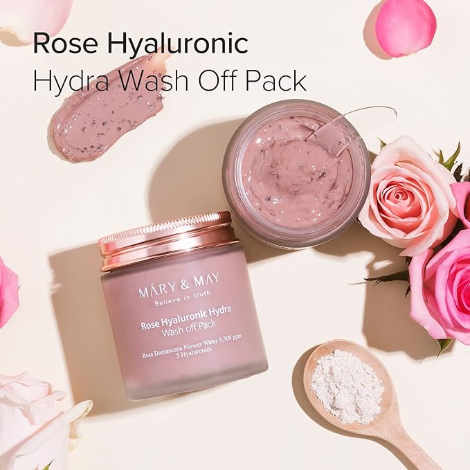 Mary & May - Rose Hyaluronic Hydra Wash Off  Mask 300g