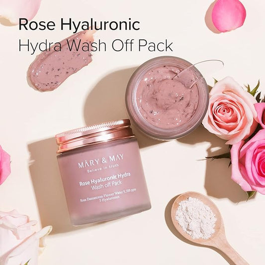 Mary & May - Rose Hyaluronic Hydra Wash Off  Mask 300g