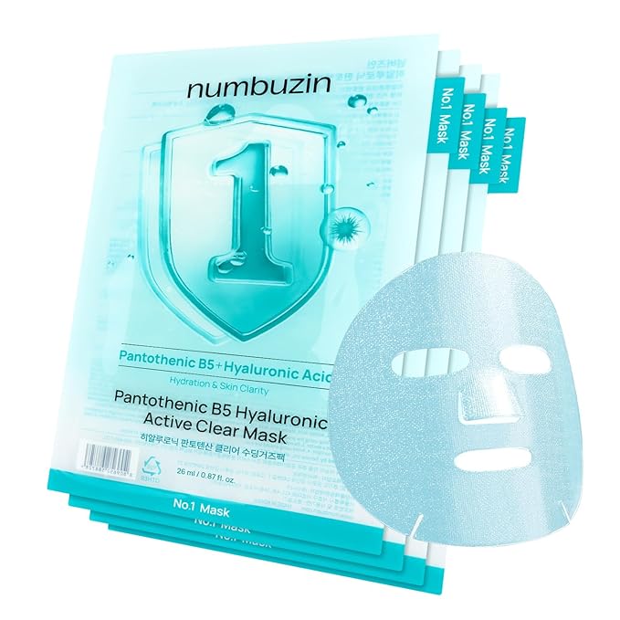 Numbuzin – No.1 Pantothenic B5+ Hyaluronic Acid Clear Mask Sheet 26ml