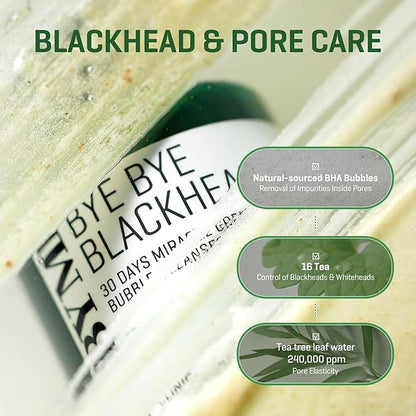 Some By Mi – Bye Bye Blackhead 30 Days Miracle Green Tea Tox Bubble Cleanser 120g