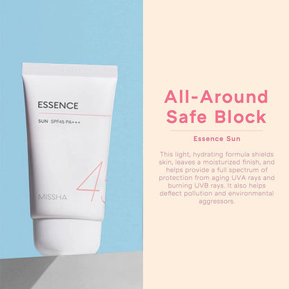Missha - All Around Safe Block Essence Sun SPF45 PA+++ 50ml