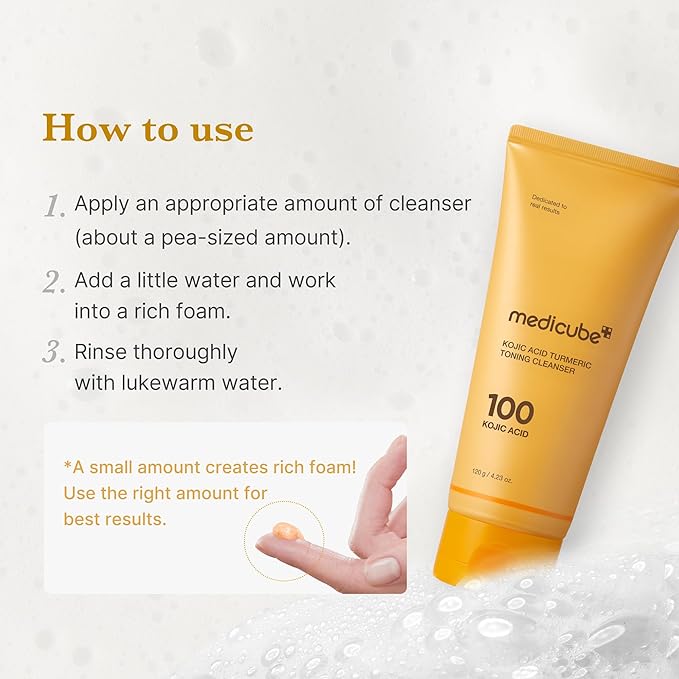 Medicube – Kojic Acid Turmeric Toning Cleanser 120g