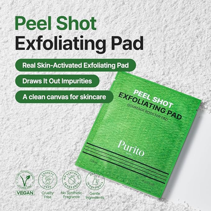Purito – Peel Shot Exfoliating Pad Gommage Booster Pad 8 Pads