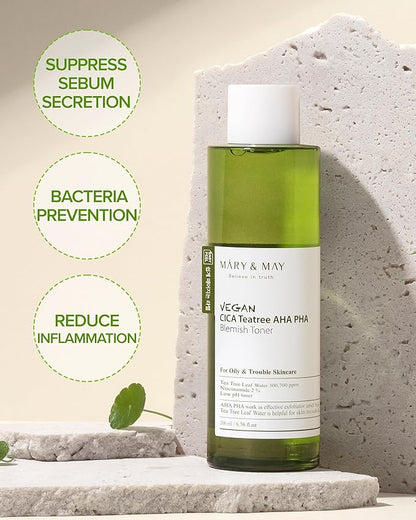 Mary & May – Cica Tea Tree AHA PHA Toner 200ml