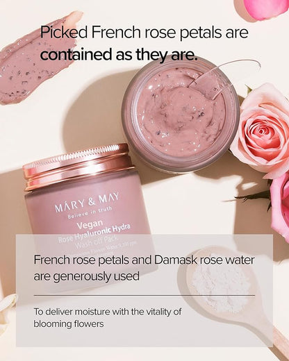 Mary & May – Rose Hyaluronic Hydra Wash Off Mask 125g
