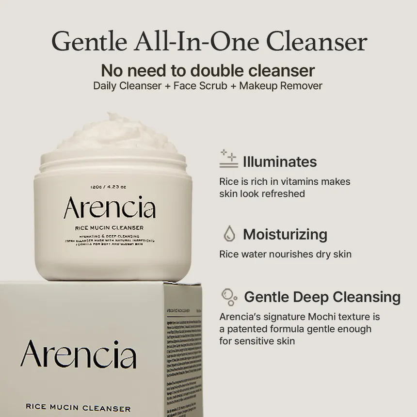 Arencia – Rice Mucin Cleanser 120g