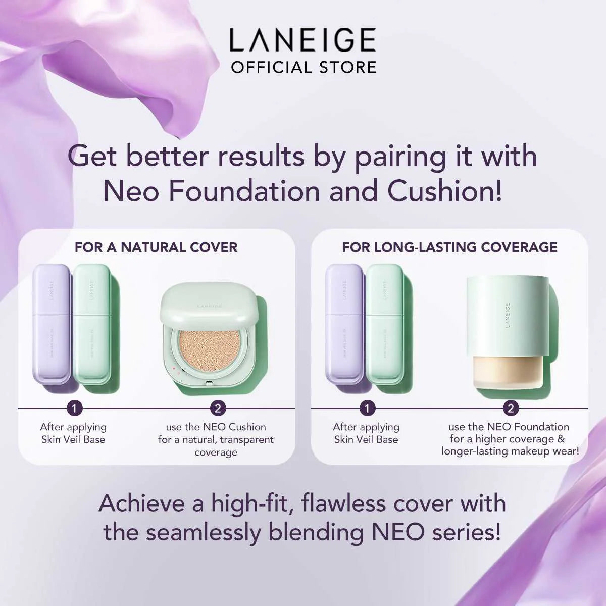 Laneige – Skin Veil Base-ex No.4 Pure Violet SPF 28PA ++ 30ml