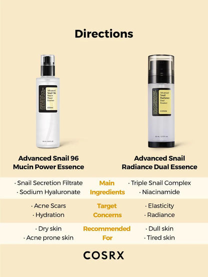 Cosrx - Advanced Snail Radiance Dual Essence 80ml