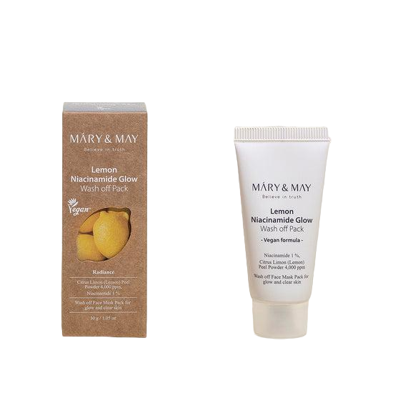 Mary & May - Lemon Niacinamide Glow Wash Off Mask 30g
