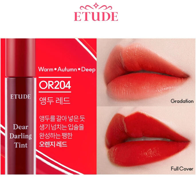 Etude House – Dear Darling Water Gel Tint OR204 Cherry Red (02)