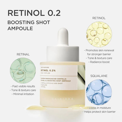 Skin1004 – Madagascar Centella Retinol 0.2% Boosting Shot Ampoule 30ml